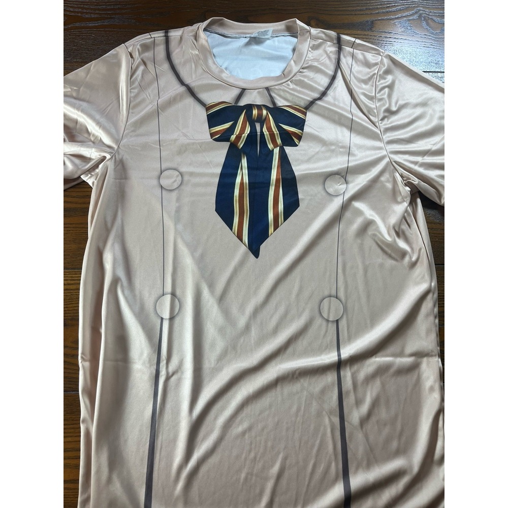 M3GAN Tie Beige T-Shirt Large New With Tags Horror Movie Tee Universal Studios